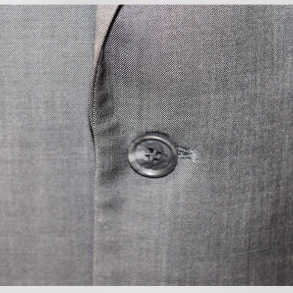 Daniel Hechter Paris Men Blazer 44T 100% Wool Gray 2 Buttons Lined - Picture 6 of 12
